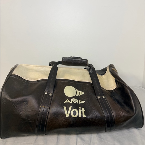 Vintage AMF Voit Leather Bowling Bag 70s